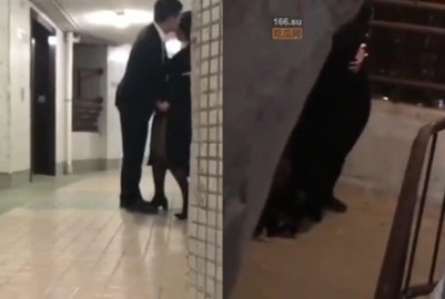 香港人妻和情夫在大廈走廊樓梯上演活春宮 - 黑料不打烊